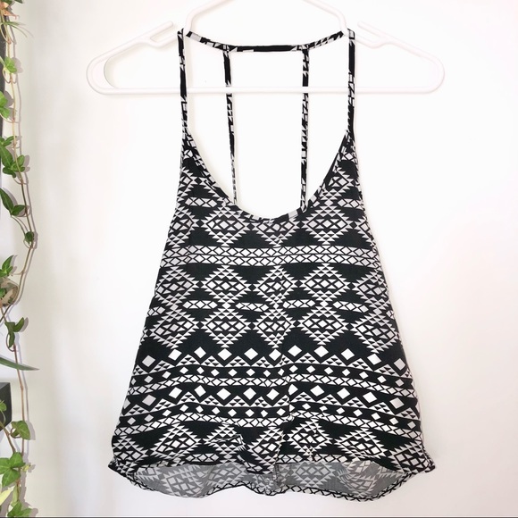 5/$20 Slightly cropped tank top with low, strappy back, XS - Picture 1 of 6